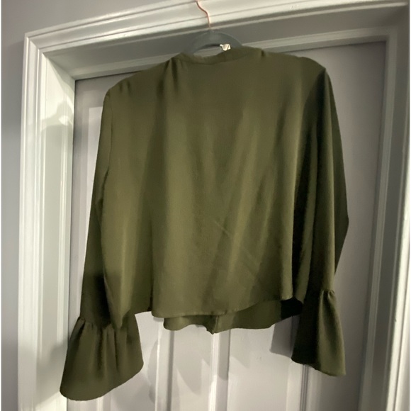 Mimi Chica army green cropped outfit topper or top size L - Picture 2 of 5